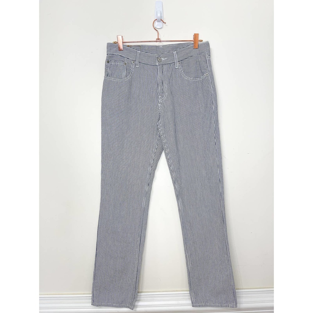 Levis 511 Railroad Slim/Straight Pinstripe Cotton Jeans Size 32X32